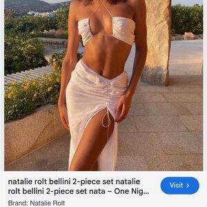 Natalie Rolt 2 Piece Set - White